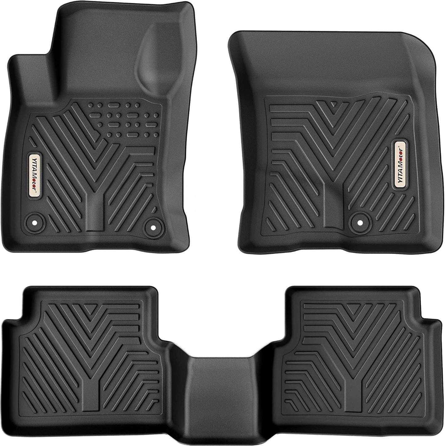 YITAMOTOR Floor Mats Compatible with 2021-2025 Ford Bronco Sport, All Weather Protection Custom Fit Black 2 Row Floor Mats Liner Set