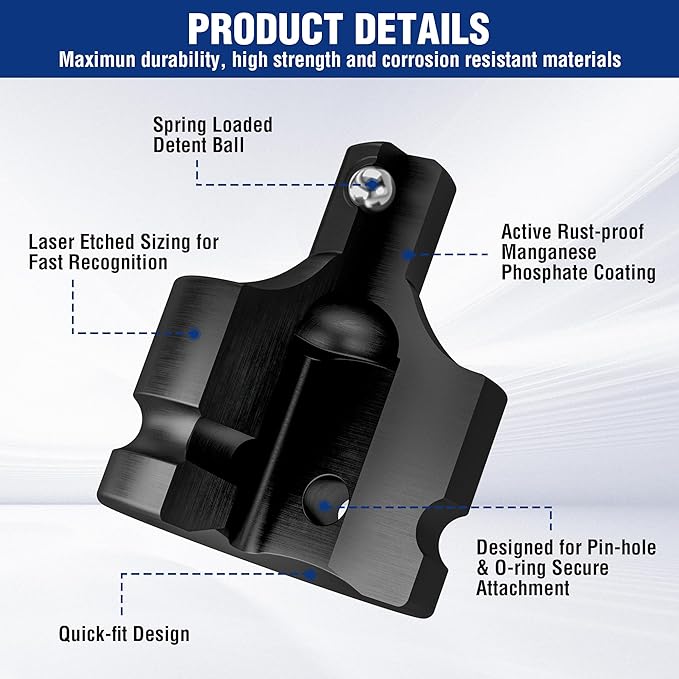 WORKPRO 3/4" F to 1/2" M Impact Socket Adapter, Cr-Mo Steel, Socket Adapter Set for Impact Driver Conversions, Square Drive Reducer for Impact Driver Wrench