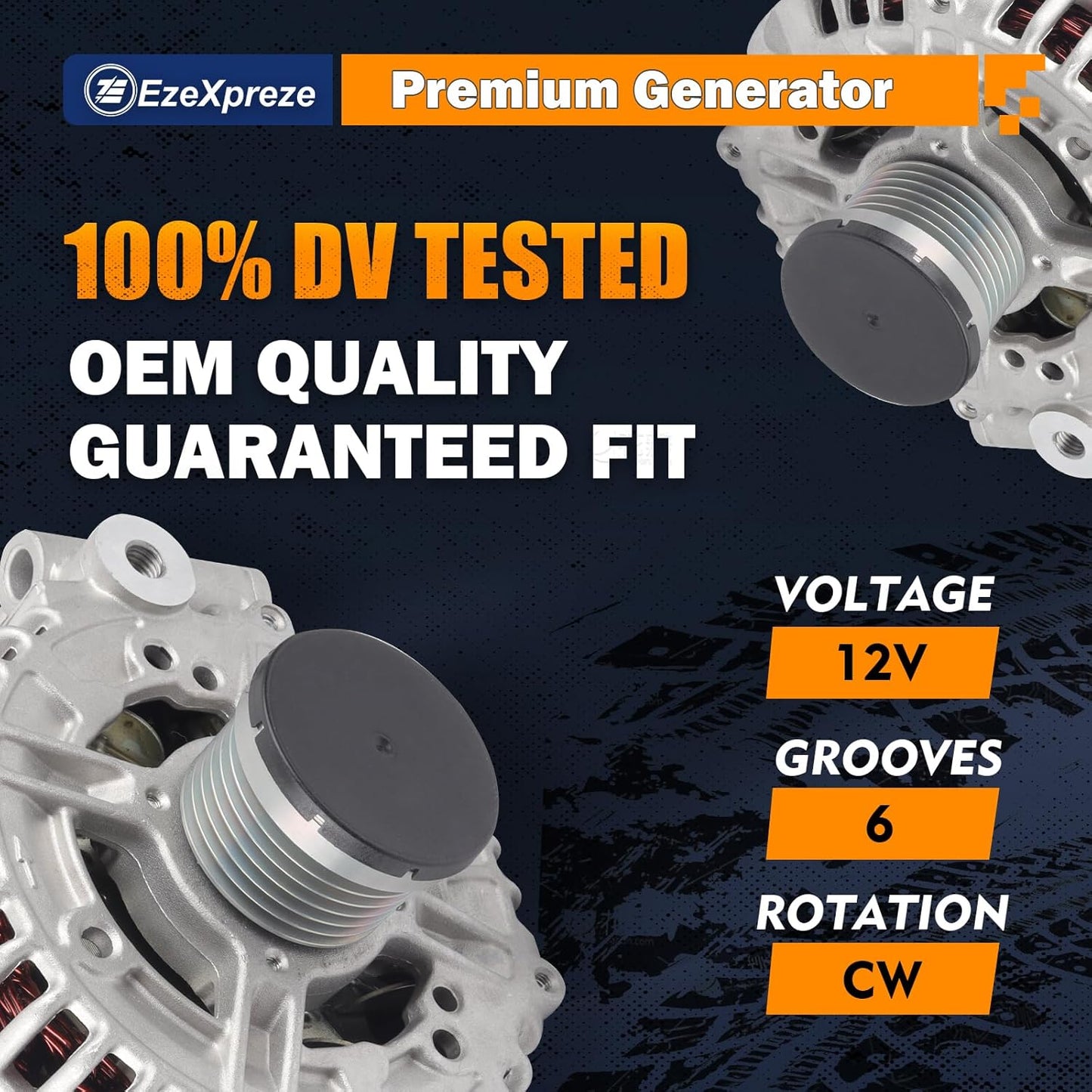 EzeXpreze Alternator for BMW 128i 2008-2013, 328i 2007-2013, 328i xDrive 2007-2008, 328xi 2008-2010, 528i 2009-2010, 528i xDrive 2008, 528xi 2007-2010 X3 X5, 3.0L L6, OE #12317555926 12317551256