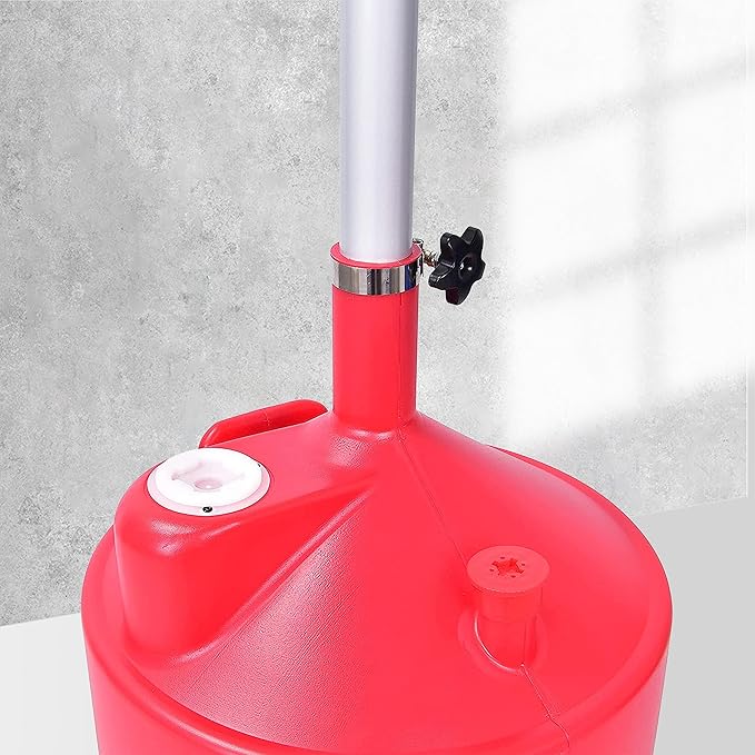 A46A 18 Gallon Industrial Waste Oil Drain Tank,Oil Changing,Portable Waste Oil Change Tank With Wheels and Adjustable funnel height for car, Funnel Drain, Red