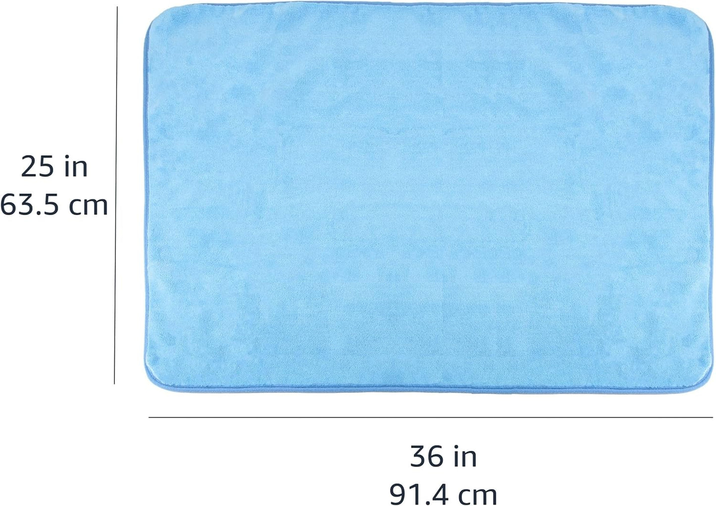 Amazon Basics Microfiber Car Drying Towel, 36"L x 25"W, Blue