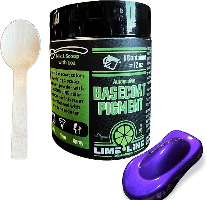 LiME LiNE Base Coat Maker Pigment Powder, Automotive Grade, Basecoat Metallic Purple Pearl