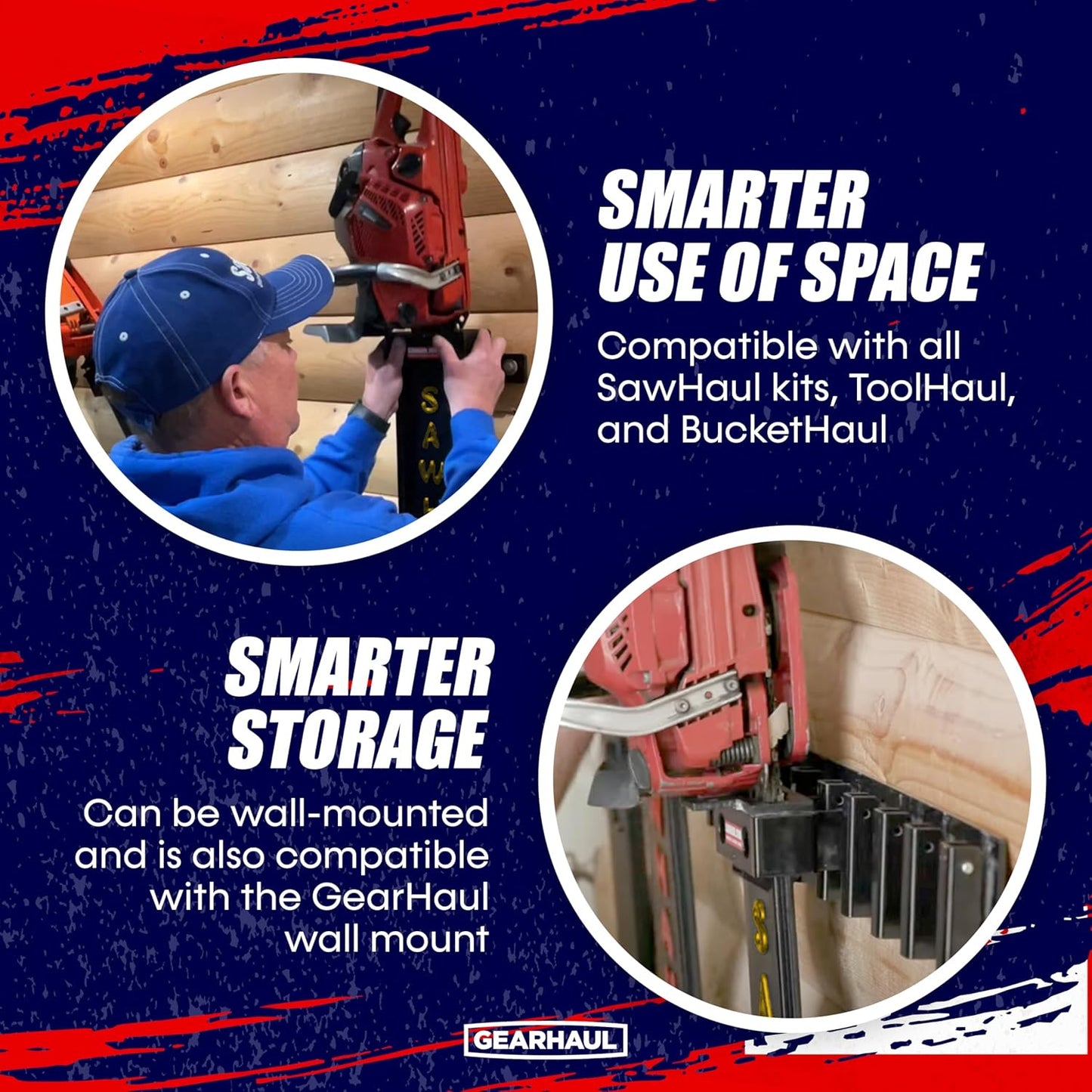 SawHaul Snap-Lok Universal Chainsaw Carrier Kit for Tractors and Skid Steers – 28 Inch Yellow Scabbard with Rotating Mount – Compatible with All Chainsaw Brands – Made in USA