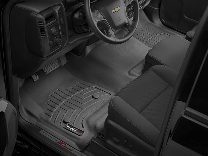 Weathertech Custom Fit FloorLiners for Ford F-150 Lightning, F-150 Raptor, F-150-1st & 2nd Row (46697-1-6), Grey