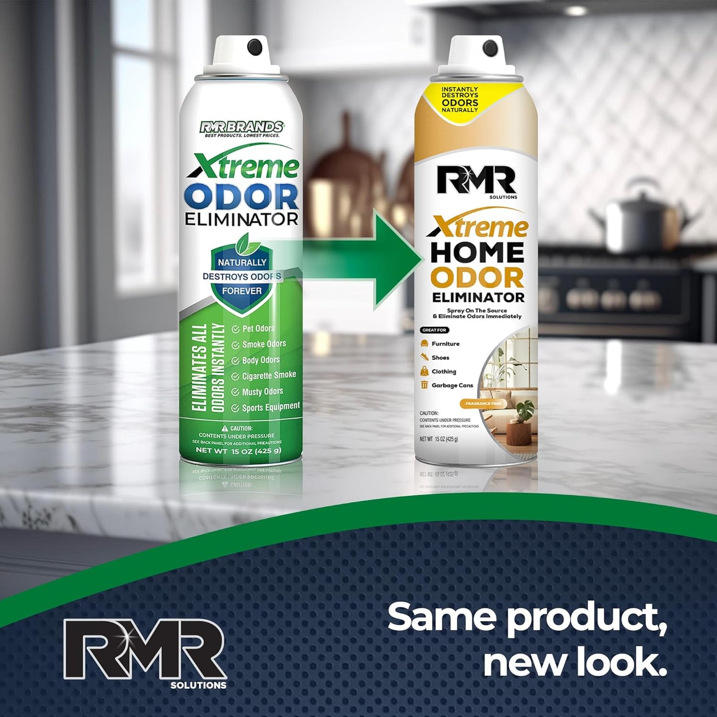 RMR Xtreme Home Odor Eliminator Spray - Neutralize Furniture, Clothing, Shoes, Garbage Cans, and More, 15 Ounces, Unscented