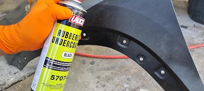 LAUCO Rubberized Undercoating Black Aerosol Spray – 15 Oz Can, Protective Coating for Metal, Plastic & Vehicle Undercarriage – Sound Deadener & Rust Protection (57074)