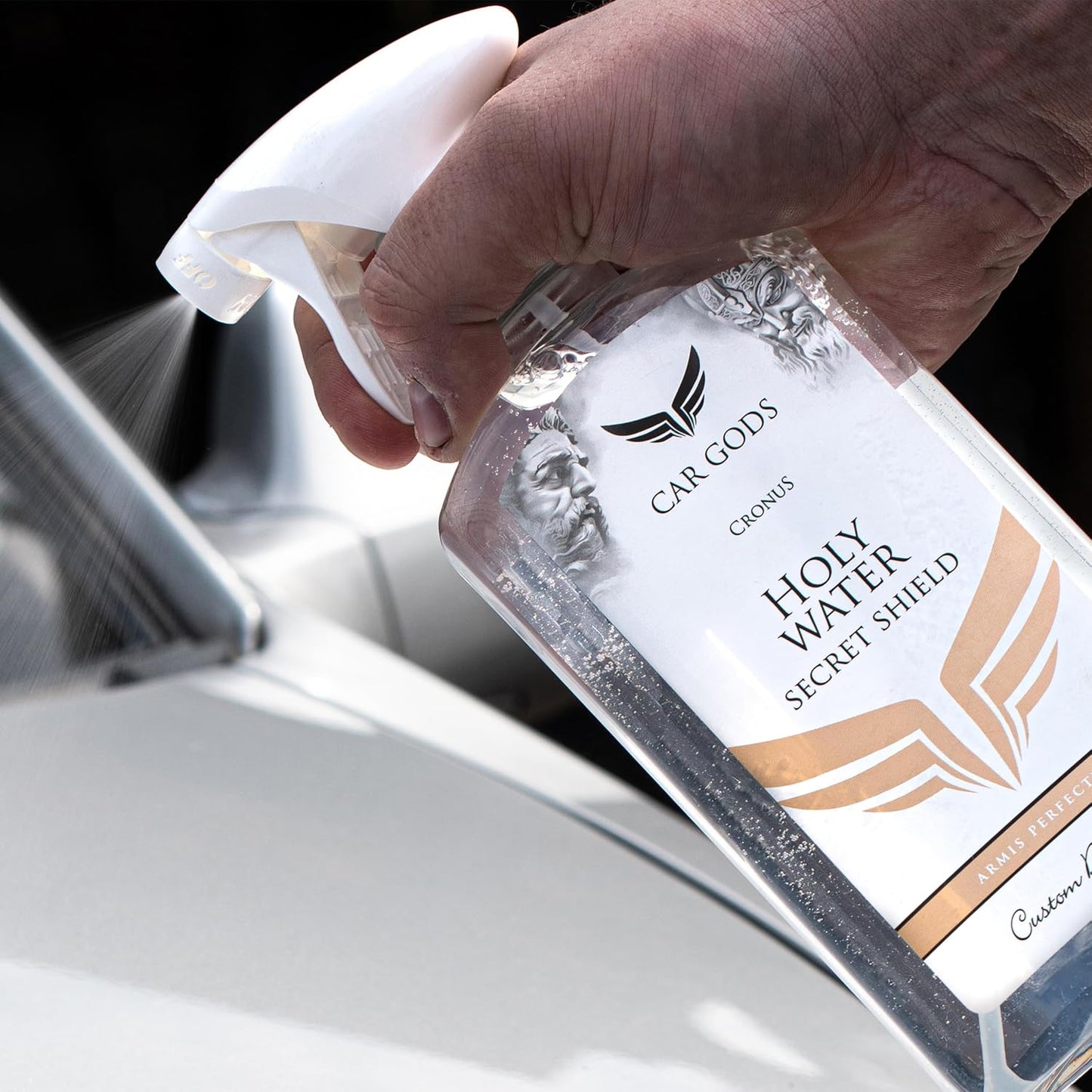 Car Gods Holy Water Secret Shield Polish, Paint Sealant, Protection Against Water and UV Damage, Hydrophobic Nano Coat Repels Dirt., 17 Fl Oz