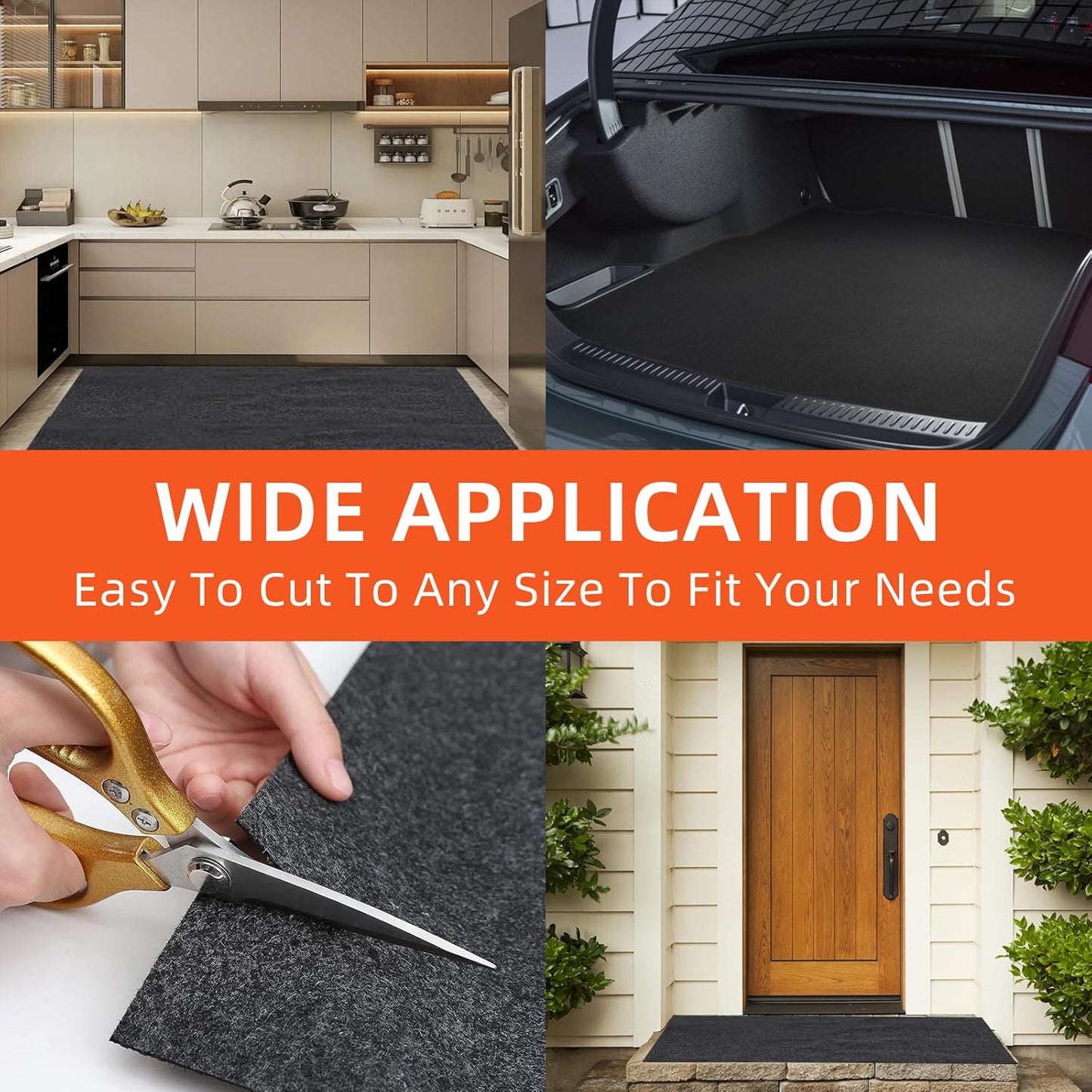 8.5 x 6.6 Ft Garage Floor mats for Under car, Garage mats for Floor Upgraded, Oil Spill mat, Absorb Oil Quickly, Garage Carpet, Reusable, Washable, Protects Floor 3mm TPR Non-Slip Thickening