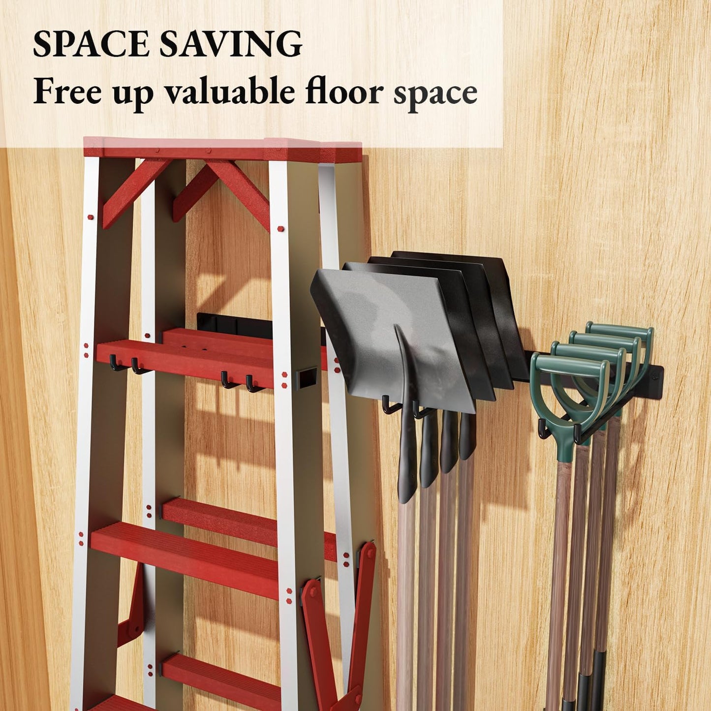 Garage Storage Organization Wall Mount, Heavy Duty Folding Chair Storage, Garden Tool Hanger for Patio, Beach & Camping Chairs Organizer Hooks, Holds 240 lbs - 2 Pack