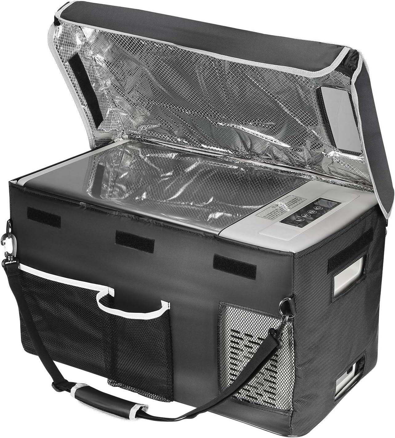 BougeRV 12 Volt Refrigerator With 23 Quart Cover, 12V Car Fridge 23 Quart Portable Freezer Compressor Cooler Compressor Freezer, 12/24V DC 110~240V AC, -8℉~50℉ for Truck RV SUV