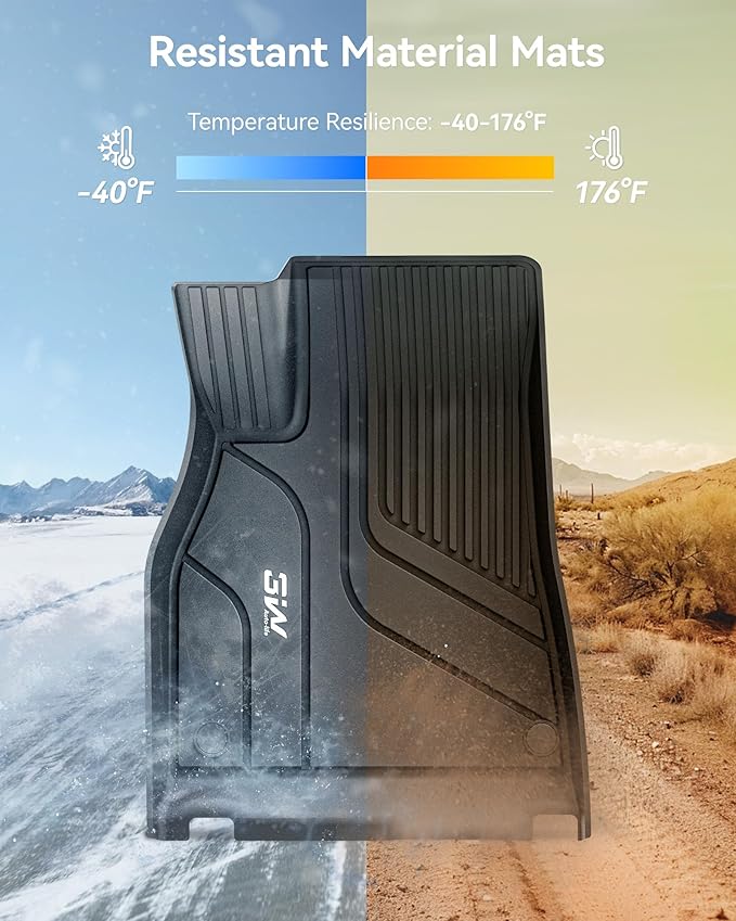 3W Floor Mats & Cargo Liner Fit for Tesla Model S 2021-2025 2026 All Weather TPE Custom Fit Floor Liners for 1-3 Rows and Trunk Full Set Car Mats Black