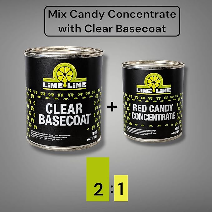 LiME LiNE 4 oz Transparent Candy Concentrate, Solvent base Automotive Paint (Blue Candy 4oz)