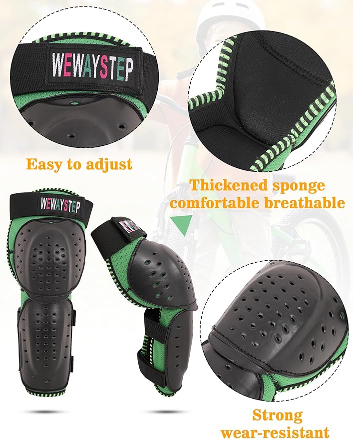Kids Motorcycle Jacket Dirt Bike Gear,Motocross Spine Chest Protector Armor Suit with Knee Shin Guards