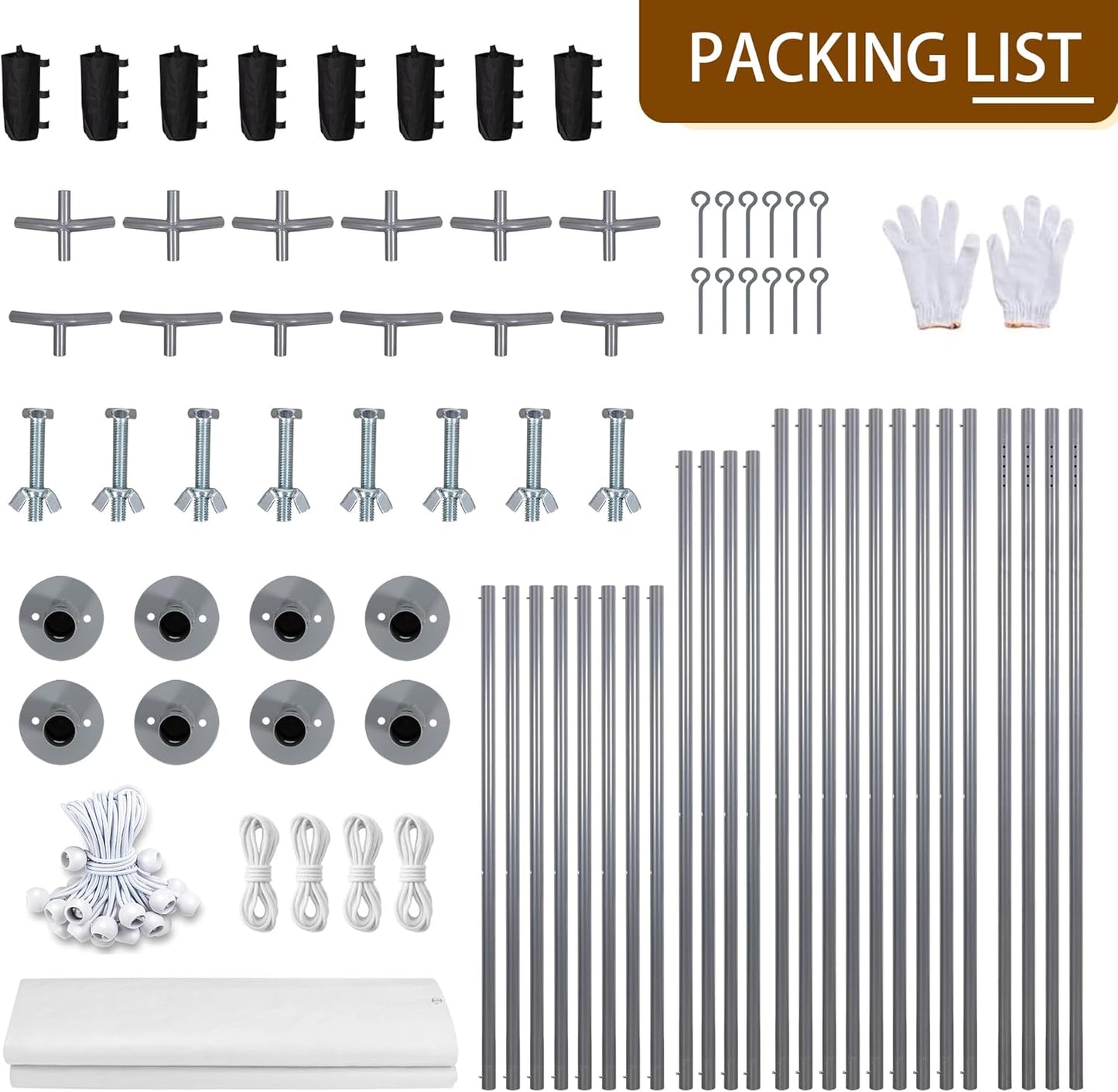 Walsunny Carport 10x20ft Heavy Duty Carport Canopy with Roll-up Ventilated Windows, Portable Garage with Removable Sidewalls, Car Canopy with All-Season Tarp for Car, SUV, Truck, Boat