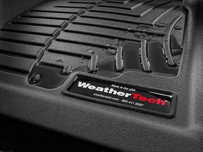 Weathertech Custom Fit FloorLiners for Ford F-150 Lightning, F-150 Raptor, F-150-1st & 2nd Row (46697-1-6), Grey
