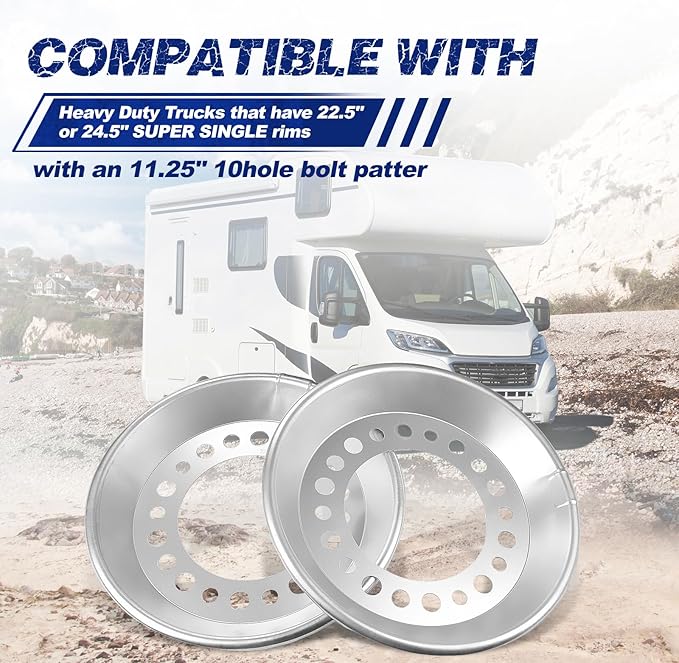 800-820 2Pcs of Steer Auto Wheel Balancer Fit for Heavy Duty Trucks That Have 22.5" or 24.5" Super Single Rims with an 11.25" 10hole Bolt Patter
