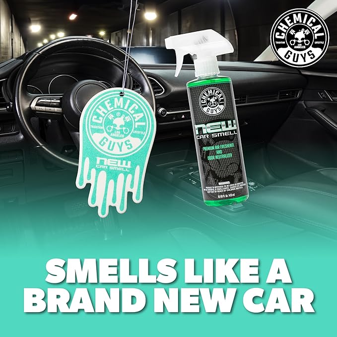 Chemical Guys Hanging Air Fresheners - New Car Scent for Cars, Trucks, SUVs, RVs, Home, Office, Work, Dorm Room, & More - 12 Pack - AIR41304