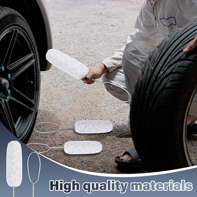 10 Pack Tire Lube Brush Applicator Swabs 11.8 Inches Extra Long Handle Tire Lubricant Applicator for Changing Tires