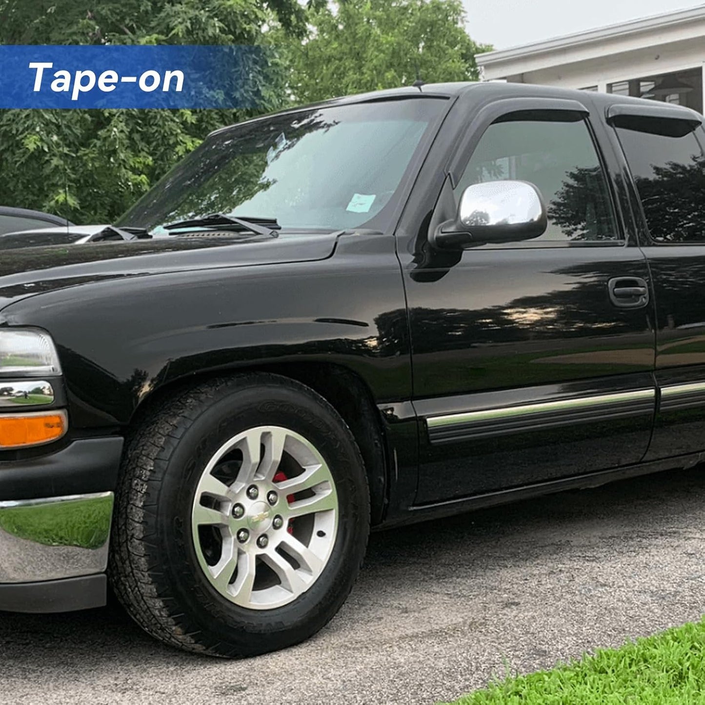Window Visors Rain Guards for 1999-2006 Chevy Silverado/GMC Sierra 1500/2500/ 3500/ 2500HD, Window Vent Wind Deflectors Visors Shades for 2007 Silverado/Sierra Classic Model - Extended Cab