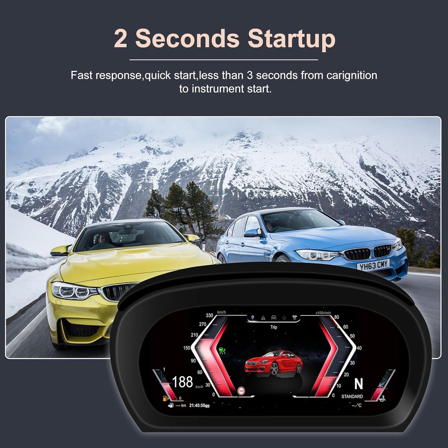 Speedometer Instrument for BMW E90 E91 E92 E93 2005-2012 CCC CIC, 10 inch Linux System Original Car Information Display Digital Cluster Dashboard Screen