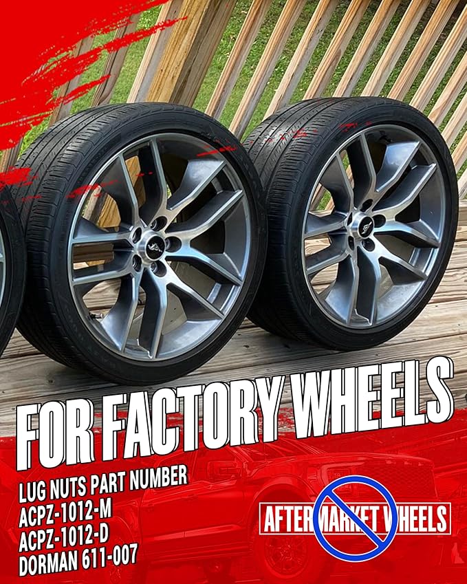 M14x1.5 One-Piece Lug Nuts, 14x1.5 20pcs Chrome Factory Style Wheel Nuts 21mm Hex Fits Ford Mustang Edge Explorer Fusion Maverick Lincoln Aviator MKX MKZ, Replace OE#611-007 ACPZ-1012-D/M OE Wheels