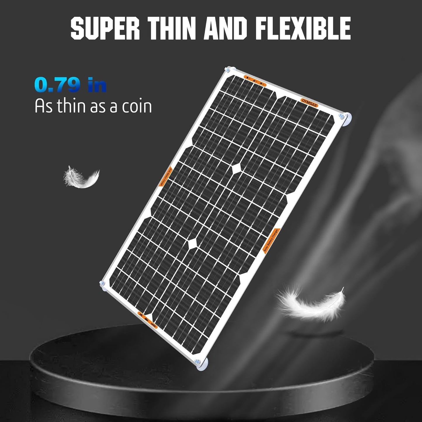 OYMSAE 30W 12V Solar Battery Charger Waterproof Solars Battery Maintainer,Portable Solar Panel Charger with Upgraded MPPT Controller for Car, Motorcycle, Boat, Marine, RV, Trailer, Tractor,Truck, etc