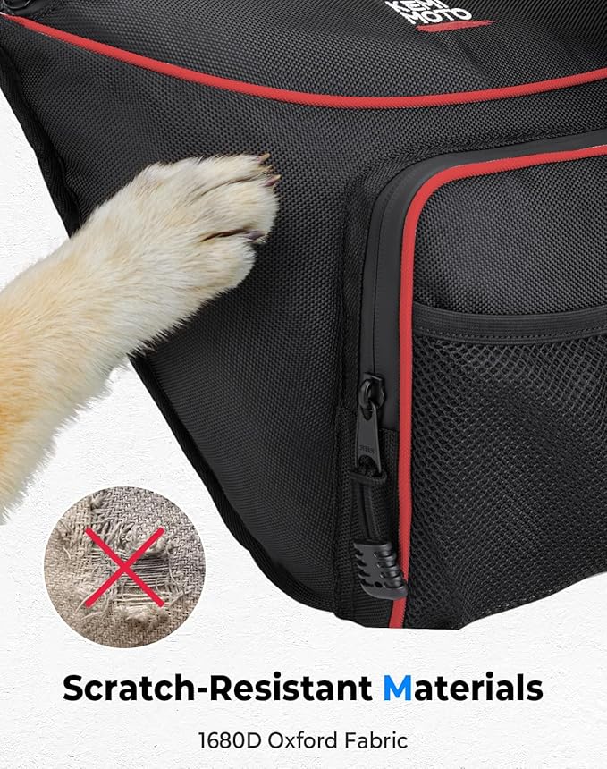 KEMIMOTO Center Storage Bag Compatible with Polaris RZR XP 1000 Turbo S 900 570 800 2014-2021 2022 2023 Accessories UTV Storage Bag 1680D High-Density with Multiple Pockets and Easy Install Red