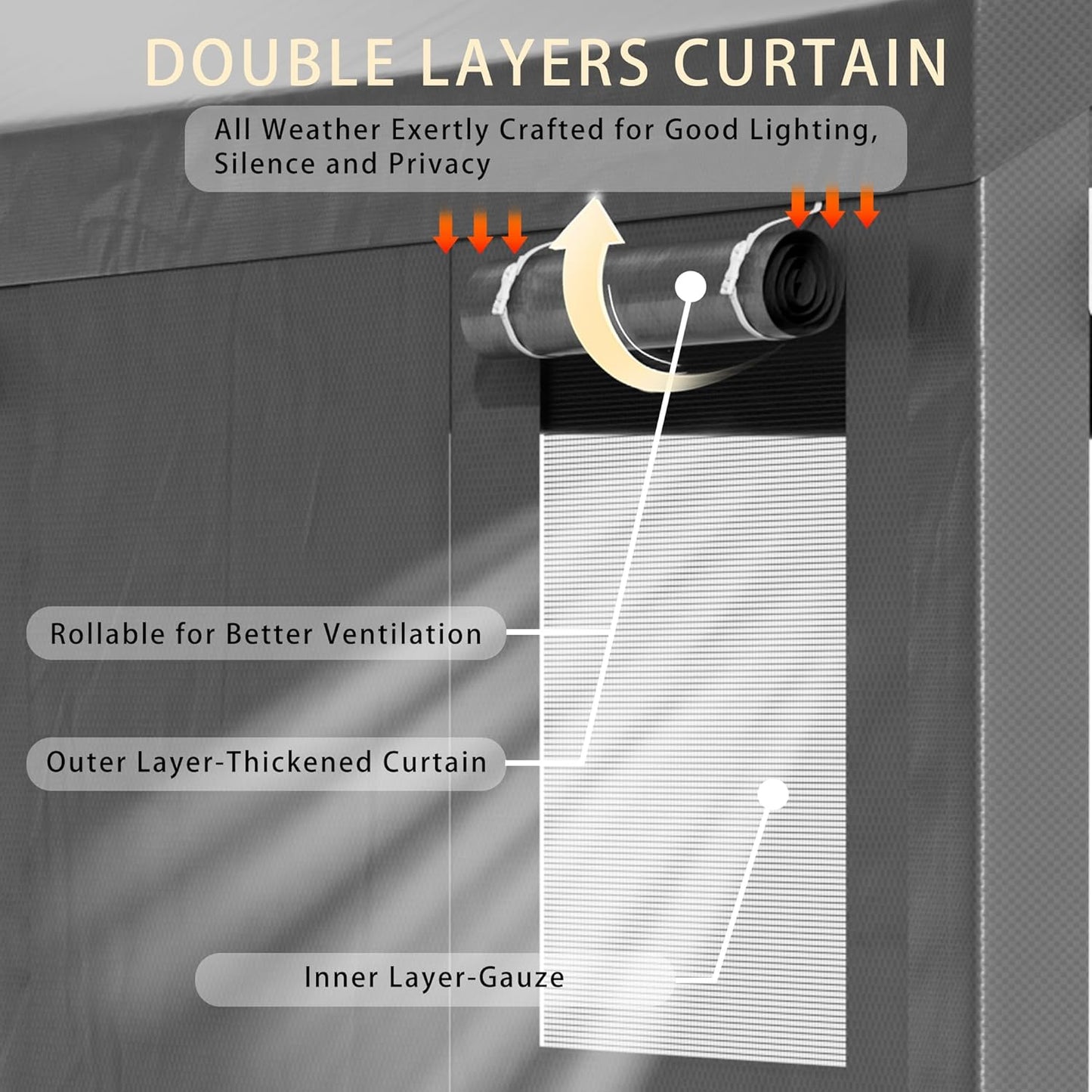 Walsunny Carport, 12x20 ft Heavy Duty Carport Canopy with Roll-up Windows, Portable Garage with Removable Sidewalls & Doors, Car Canopy with All-Season Tarp for Car, Truck, Boat