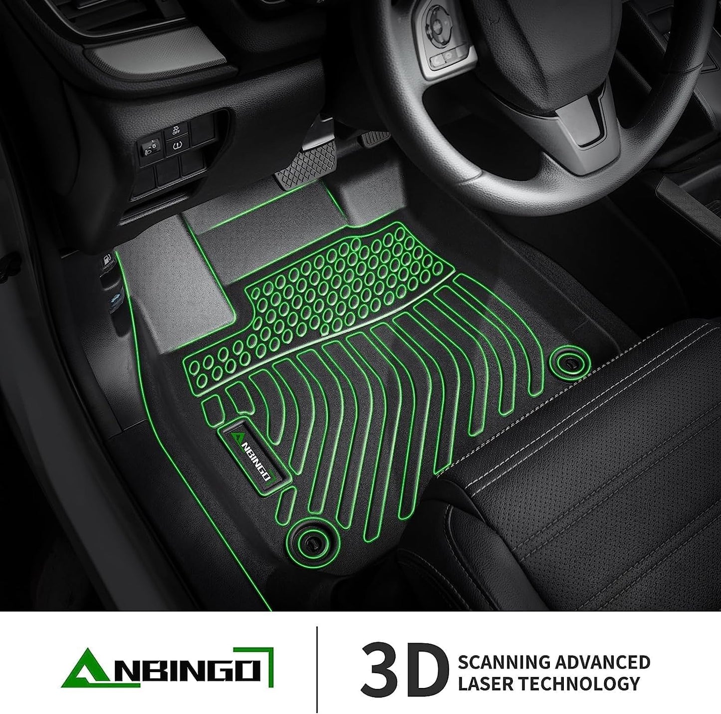 ANBINGO®Floor Mats Fit for Chevy Colorado (Crew Cab) 2023-2025/GMC Canyon All Weather Mats for Chevy Colorado TPE Car Mat Rugs for Chevy Colorado Rubber Trunk Carpet for Colorado Accessories