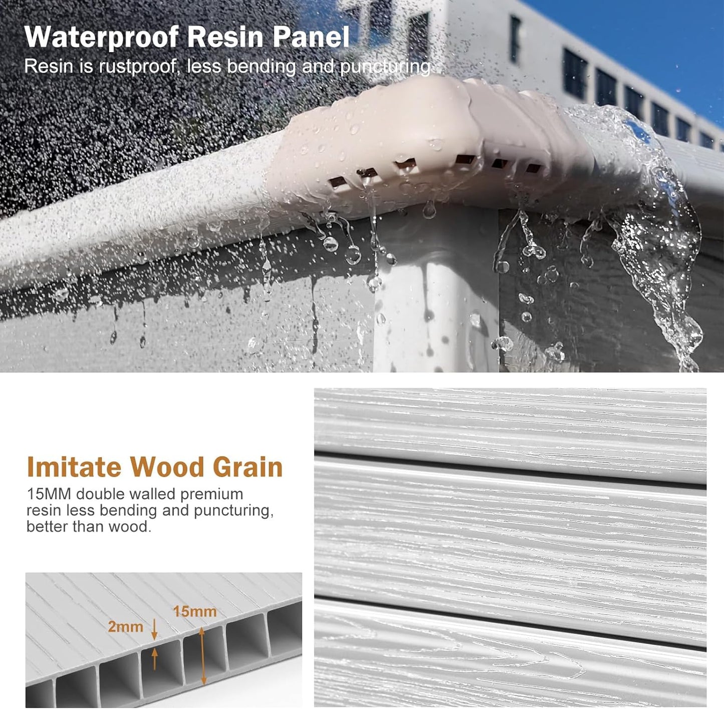 6x4 FT Resin Storage Shed for Outdoor, Waterproof Plastic Sheds with Floor Window Door Inlcuded, Outside Tool Storage for Garden Backyard Patio Lawn, Gray