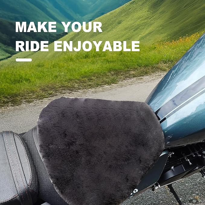 Motorcycle Gel Seat Cushion, 3D Honeycomb Shock-Absorbing, Hollow and Breathable, Hel Material is Compressive, Non-Breaking, Non-Hardening, Soft and Comfortable (Plush)