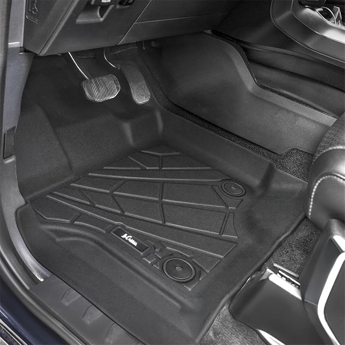 KARPAL Floor Mats Fit 2015-2025 2026 Ford F-150 SuperCrew (Includes 2022-2026 Lightning) Custom Fit TPE All Weather F150 Accessories 1st Floor Mats & 2-in-1 Rear Floor Mat