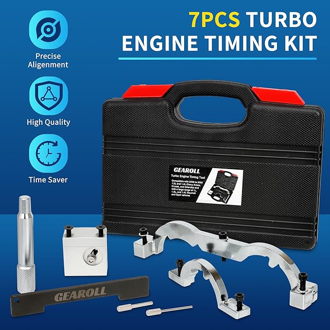 Turbo Engine Timing Tool Kit Camshaft Holding Alignment Locking Tool Set Compatible with 1.0L 1.2L 1.4L Chevy Cruze Vauxhall Opel More