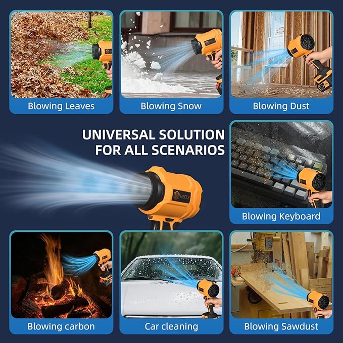 Leaf Blower,Snow Blower Cordless & Car Dryer Air Blower with Battery and Charger,Handheld Leafs Blower Dryer air blowers for Patio Cleaning