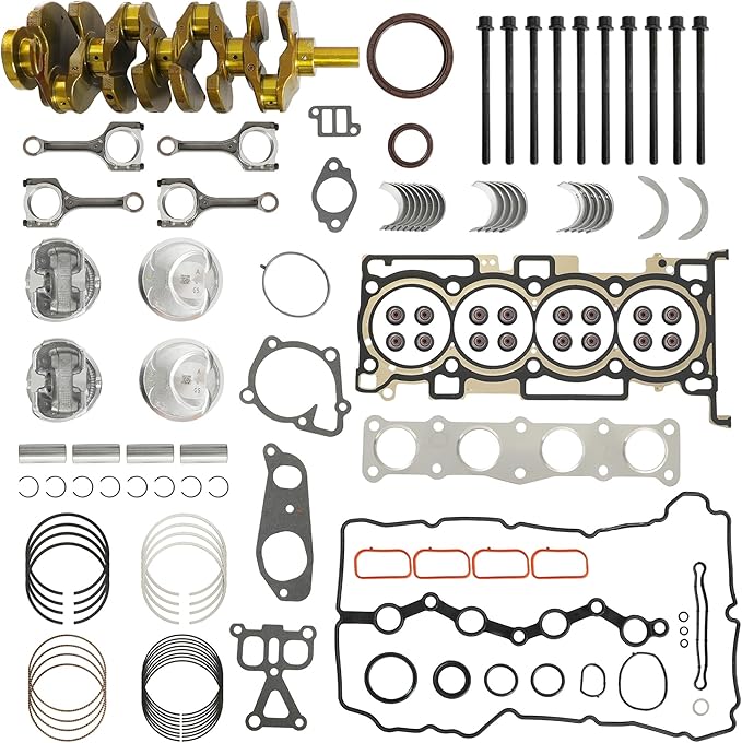 G4KJ 2.4L Engine Rebuild Overhaul Kit Crankshaft & Con Rods & Bearings Set & Head Gasket Set Fit For Hyundai Sonata Santa Fe Sport Tucson, Fit For Kia Sportage Optima Sorento 2.4 2011-2020