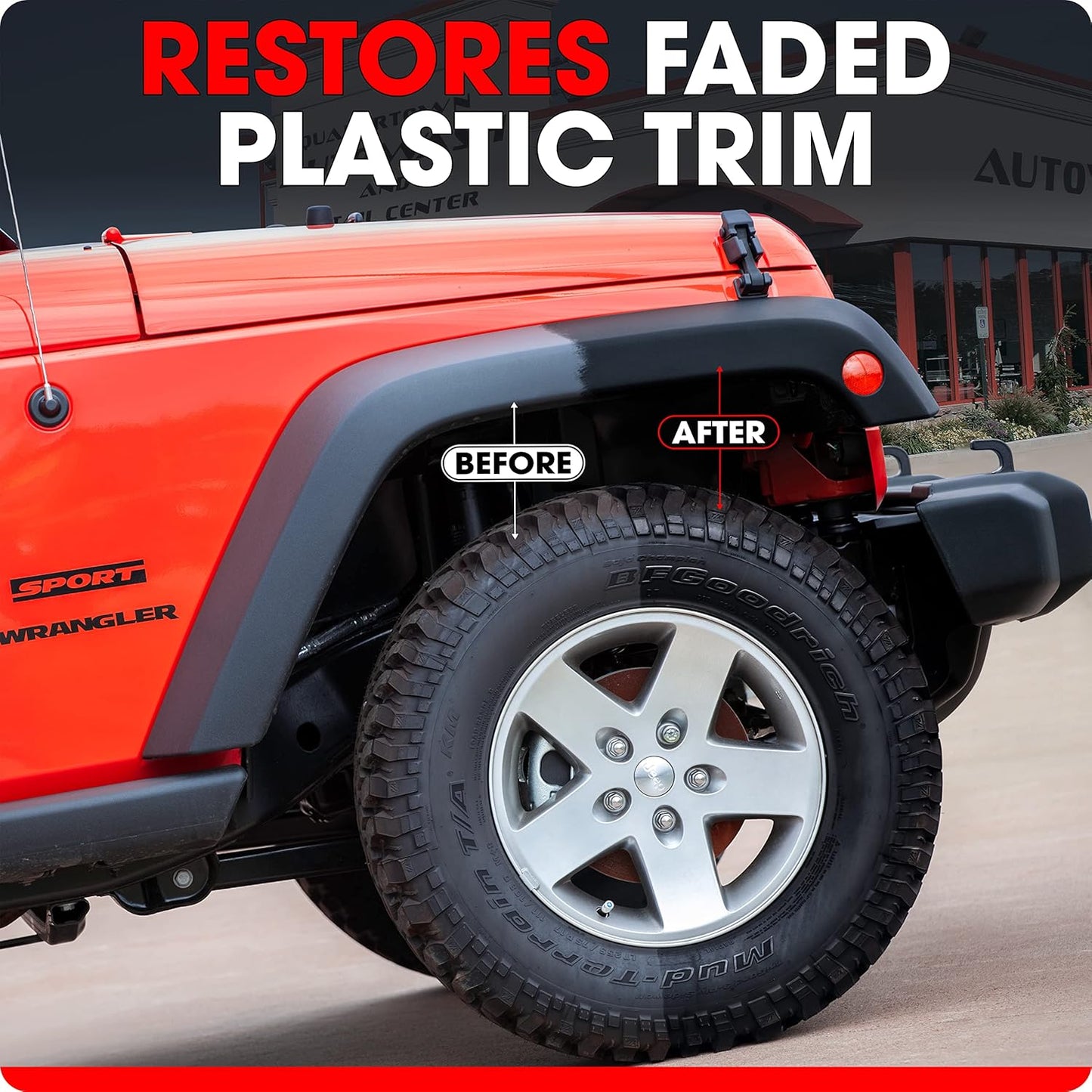 Swift Tire Dressing Combo w/Tire Applicator (16 Oz) – Long Lasting High-Gloss Tire Shine Gel w/No Sling | Restores Rubber, Plastic & Vinyl | Water-Based w/UV Protection | Fast Cure Time!