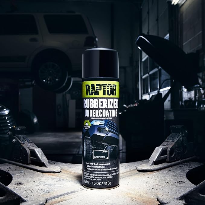 RAPTOR Rubberized Undercoating, Professional Grade Automotive Spray Paint, Extra Durable, 15 oz