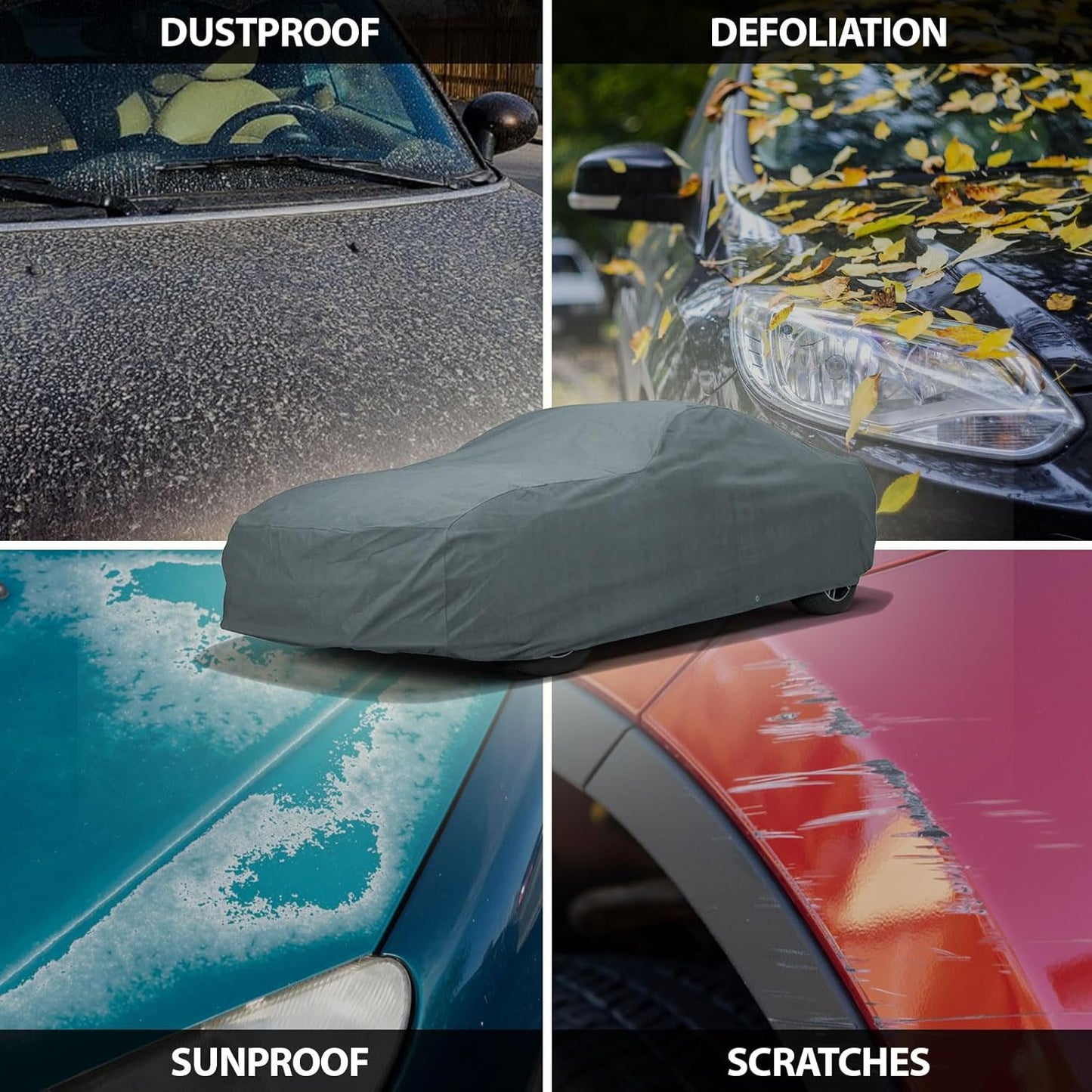 5 Layer Car Cover for Cadillac CT5-V 2020-2026 Sedan 4-Door All Weather Protection Windproof Snow-Proof Dust-Proof Scratch Resistant Full Coverage