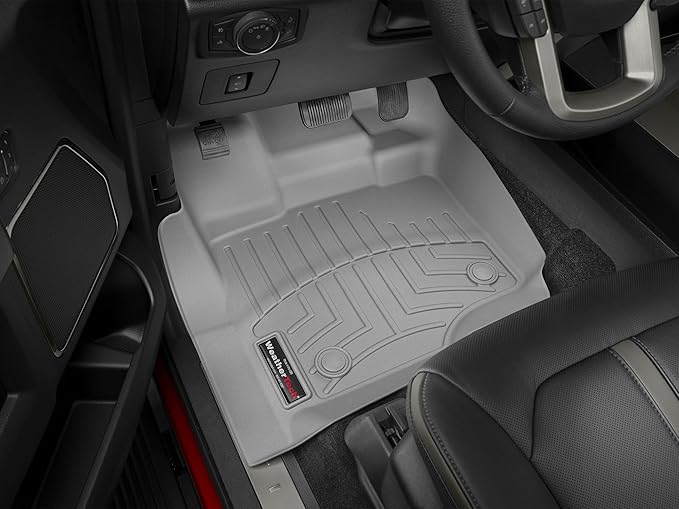 Weathertech Custom Fit FloorLiners for Ford Super Duty - 1st & 2nd Row (441201-440022), Black