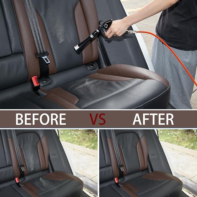Youzon Tornado Car Cleaning Gun, Air Dryers, Blowers & Blades, Tornado Air Gun, Tornado Dry Cleaning Gun,Use with Air Compressor, Quickly Blowing Out Dirt (2 Nozzle)