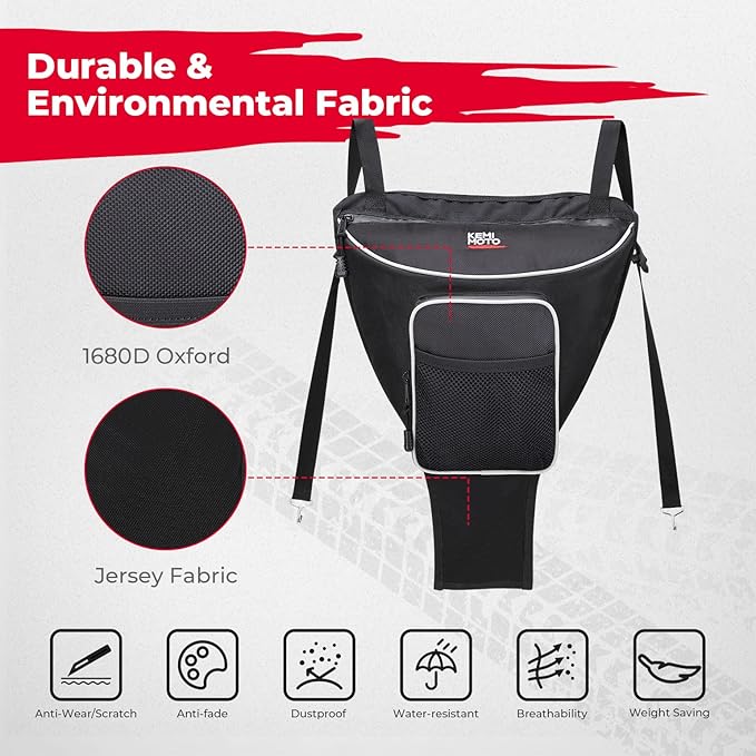 KEMIMOTO UTV Center Storage Bag UTV Cab Pack Center Seat Bag Compatible with Polaris RZR XP 1000 Turbo S 900 570 800 Storage Accessories 1680D High-Density with Multiple Pockets and Easy Install