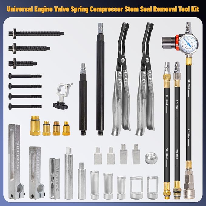Universal Engine Valve Spring Compressor Stem Seal Removal Tool for BMW VW Audi Mercedes.Cylinder Head Valve Installer Remover Kit. All-car Series Non-dismantling Cylinder Head Valve Oil Seal Tool kit