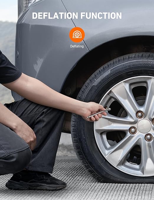AstroAI Pencil Tire Pressure Gauge 2 Pack (10-75PSI, ±2% Span), Air Pressure Gauge for Tires, Stainless Steel Body, and Metal Made Nozzle 3 Measurements for Cars, Bikes, Vehicles