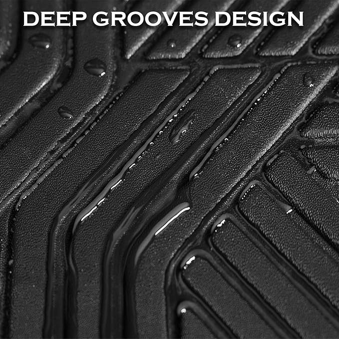 KARPAL Floor Mats Front Liner Fit for 2015-2021 Ford Transit 150/250/350/350HD w/Carpet Flooring (No Fit Transit Connect) Custom Fit All Weather TPE Transit Accessories Front Row Mat