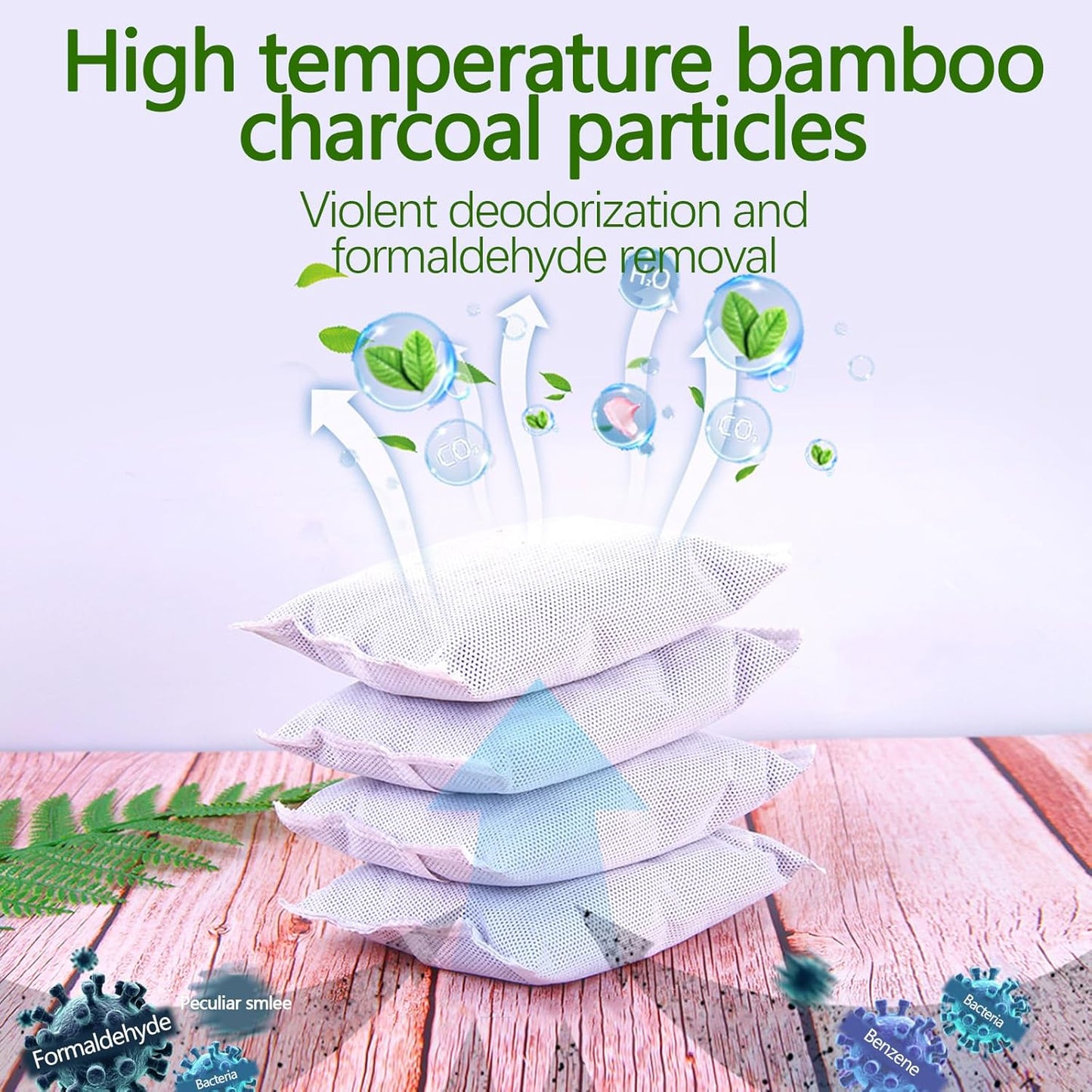 10 Pack Activated Charcoal Odor Absorbe Trash Can Deodorizer, Car Air Freshener, Shoe Deodorizer, Odor Eliminators For Storng Odor,50g/pack