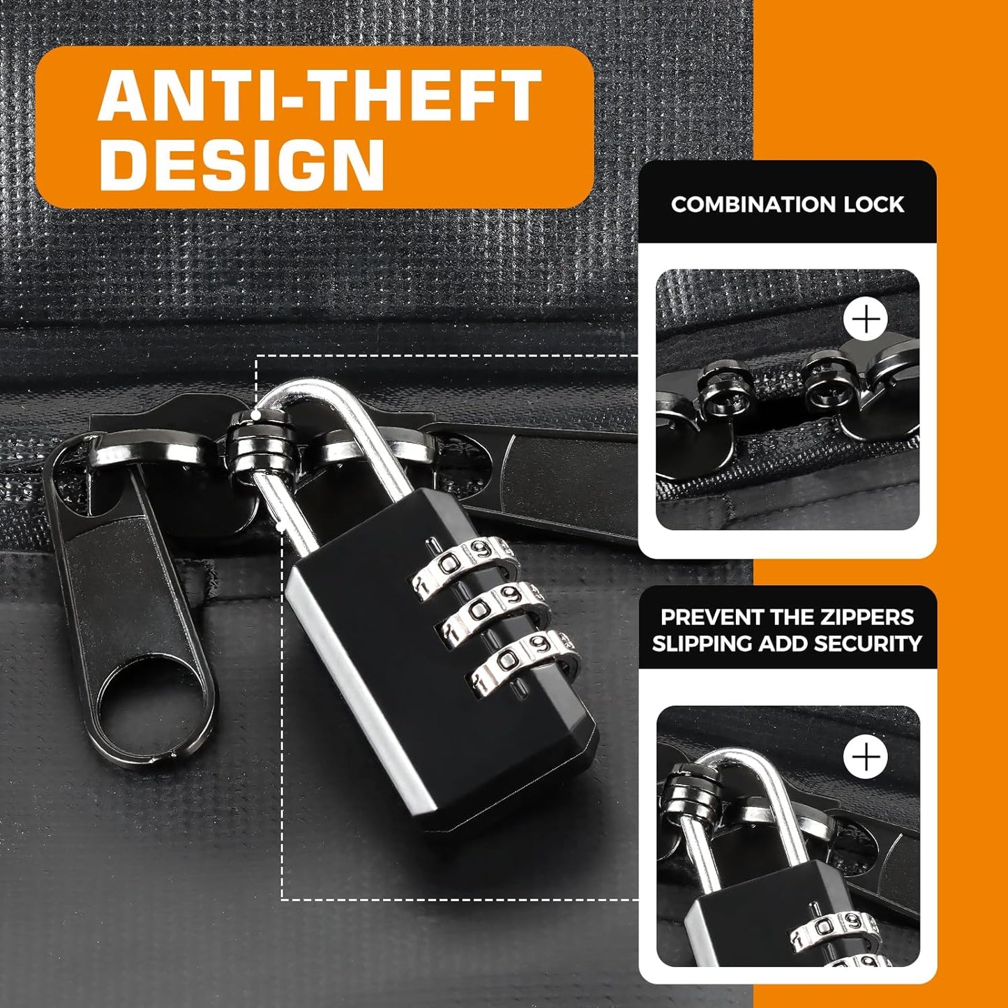 Kingfun Car Rooftop Cargo Carrier – Waterproof 20 Cubic Feet Car Roof Bag Fit All Vehicles with/Without Roof Racks, Includes Anti-Slip Mat, 8 Reinforced Straps & 6 Door Hooks, Luggage Locks