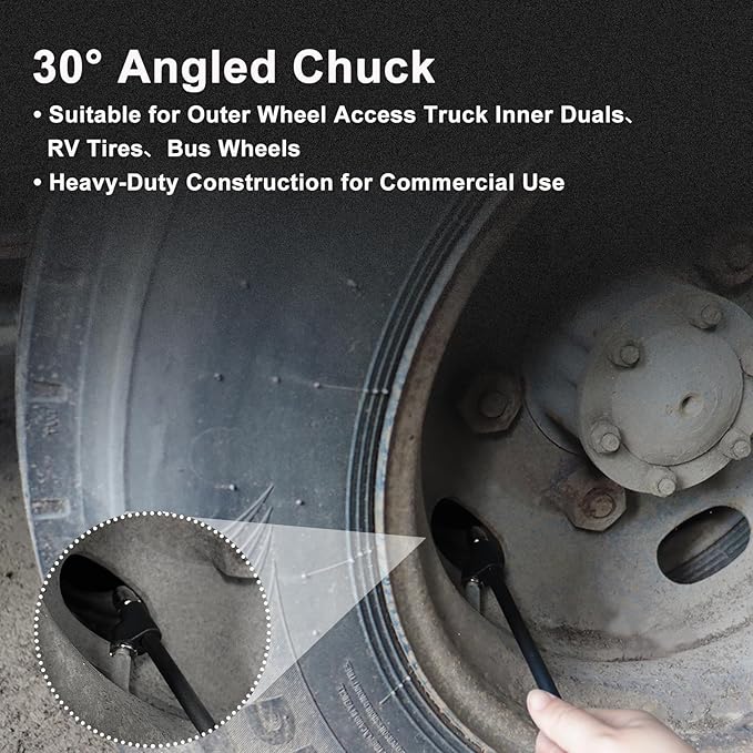 GODESON Air Chuck,1/4" FNPT Extended Reach Dual Head Chuck Set with Quick Plug,2-Way Connect Tire Chucks for Bikes,Motorcycle,Car,and Etc,Tire Air Chuck for Tire Inflator Gauge or Air Compressor