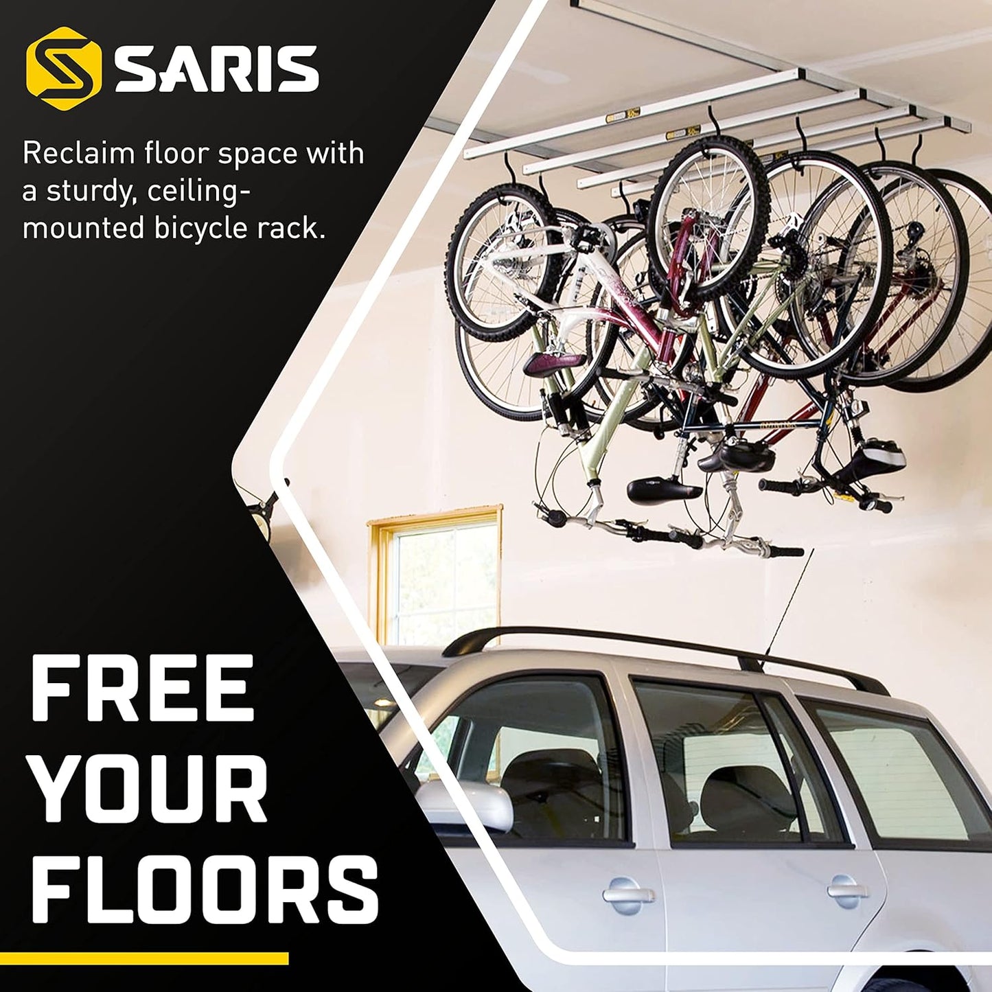 Saris Bike Storage, Cycle Glide Home Bicycle Parking, Ceiling Rack and Add-on-Kit