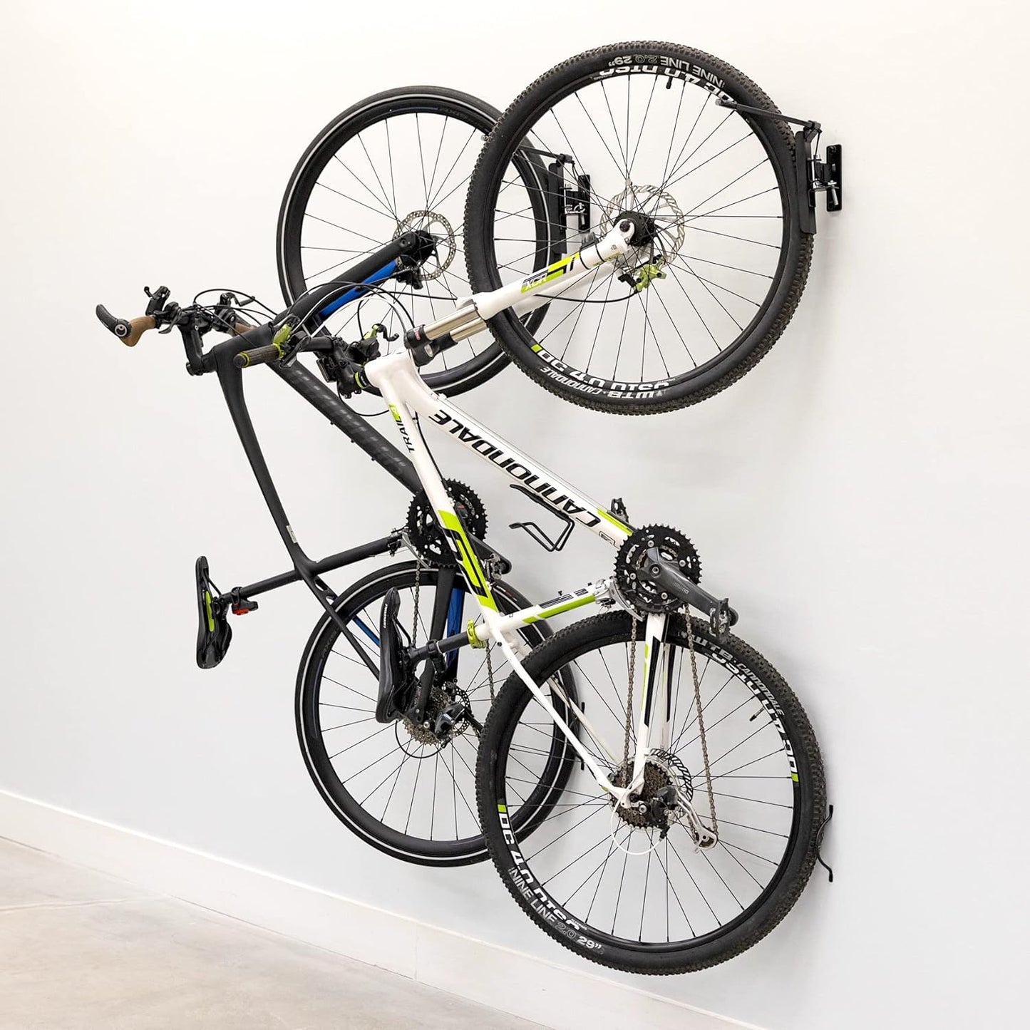 StoreYourBoard Bike Swivel Rack – Wall Mounted Garage Bike Storage, Vertical Hanger with 120° Swing Design & Stopper, Space-Saving Indoor Wall Mount – Fits Kids Bikes, BMX & More