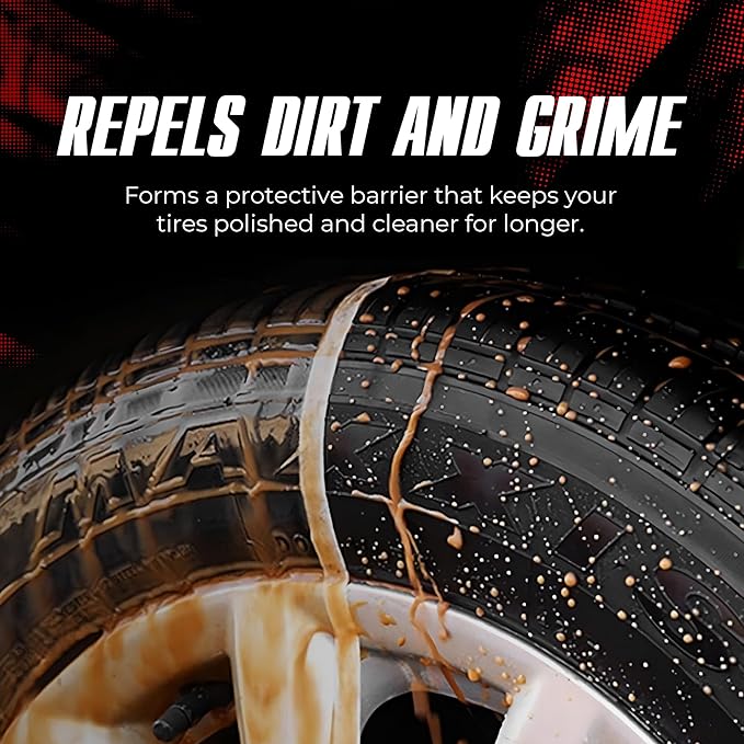 TEAM UNIQUE Tire Shine Gloss – 18.6 Fl Oz (550mL) | High-Gloss Formula for Ultimate Tire Shine | Protects Against Cracking and Fading | Non-Greasy, Low-Sling Spray for Easy Application